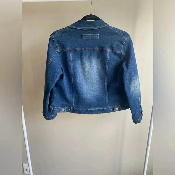 Vintage British Khaki silk lined denim jacket - Picture 5 of 10